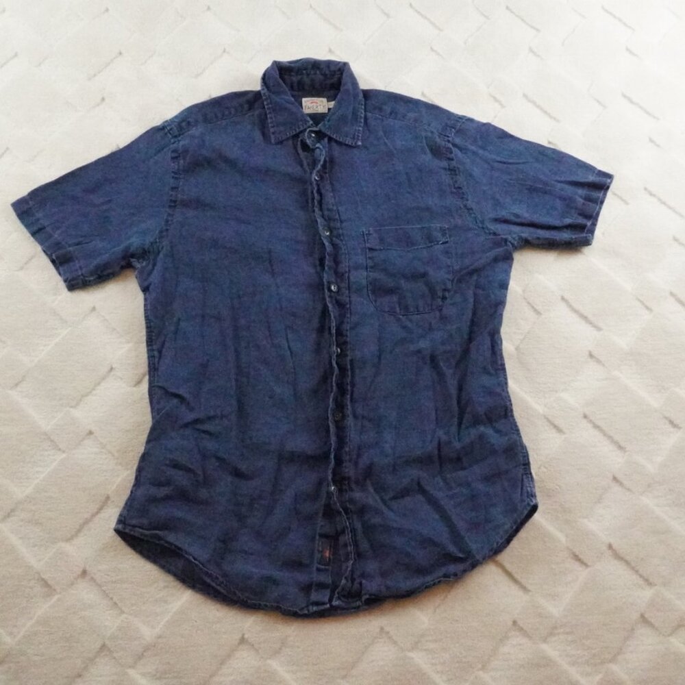 Faherty Blue Casual Button Down Shirt